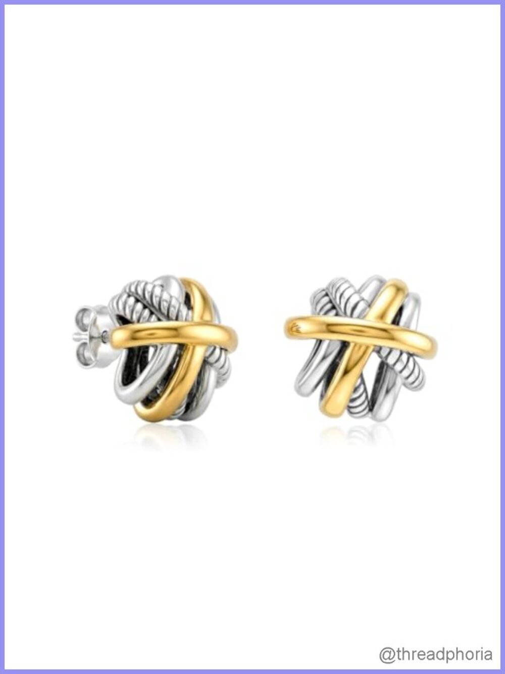 925 Sterling Silver Stud Earrings Gold Plated Hypoallergenic